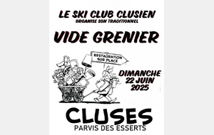 VIDE GRENIER SKI CLUB CLUSIEN 22.06.2025